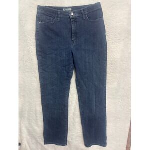 Lee Classic Fit Straight Leg At The Waist Women's Blue Denim Jeans Size 14